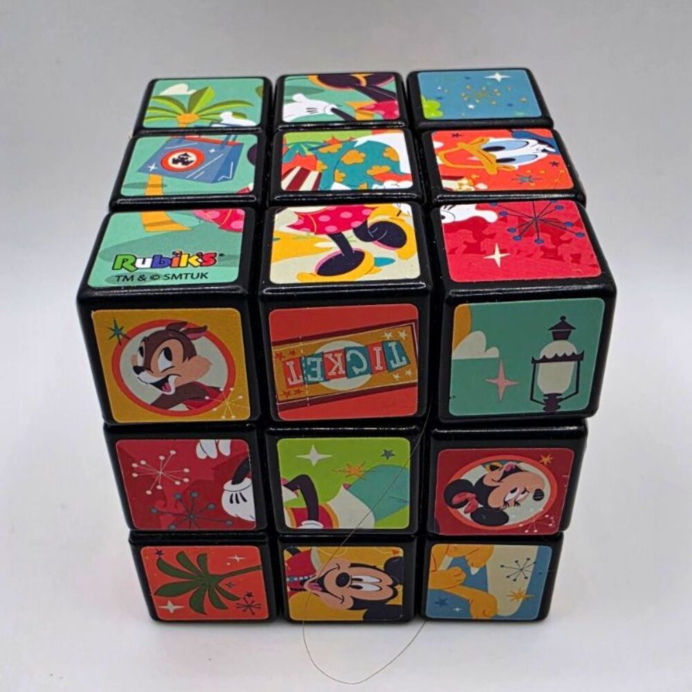 Disney Parks Mickey Mouse & Friends Rubik's Cube 3x3 Puzzle Minnie Donald Goofy